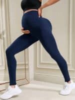 legging grossesse bleu marine